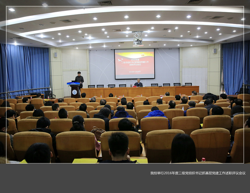 我校举行2016年度二级党组织书记抓基层党建工作述职评议会议